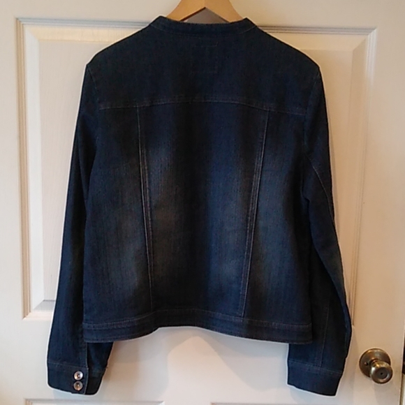 Gloria Vanderbilt Blue Denim Jean Jacket Size L - Picture 5 of 5